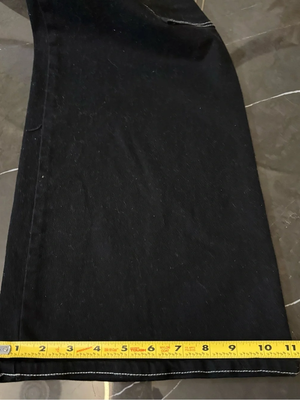 Altar'd State Black Wide-Leg Cargo Pants with White Contrast Stitching Large - Picture 9 of 9